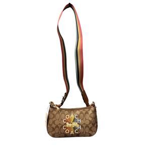 Coach Pride Jes Baguette Should Bag with Rainbow Strap NWT